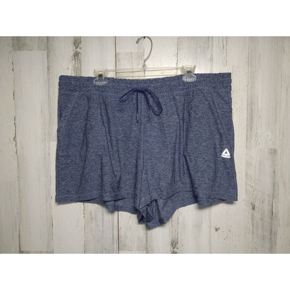 Reebok Womens Blue Athletic Running CrossFit Shorts Size 3XL